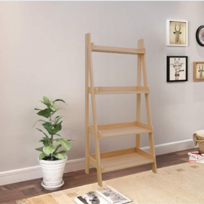 Multifunctional 4-Tier Ladder Shelf