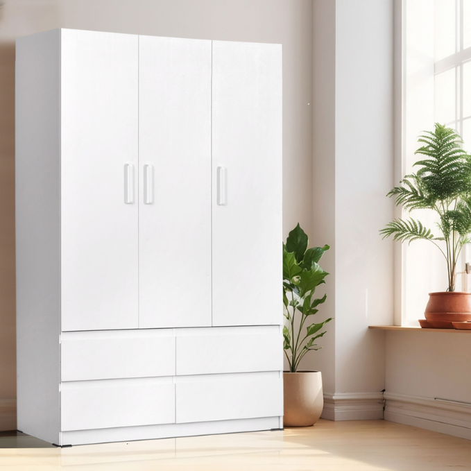 Kyoto 3-Door Wardrobe with Drawers