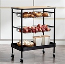 3 Tier Kitchen Trolley Steel