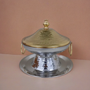 Silver Tureen with Gold Lid