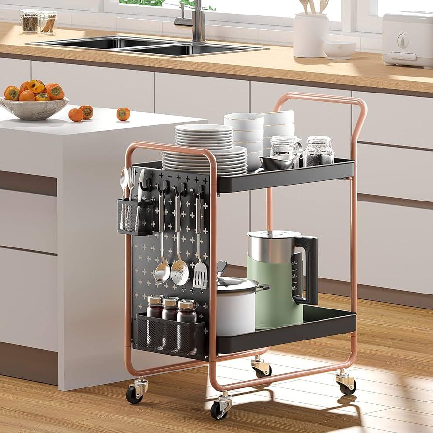 2 Tier Rolling Cart