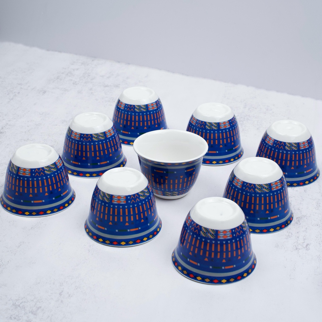 Traditional Arabic Coffee Cup Set – Blue
