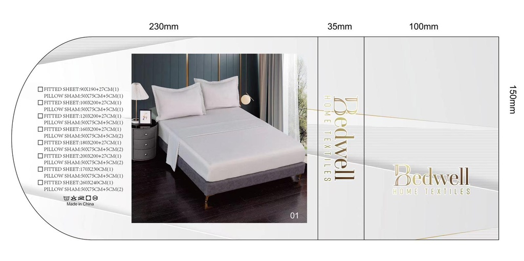 Bedwell Bed Sheet 170x230 cm