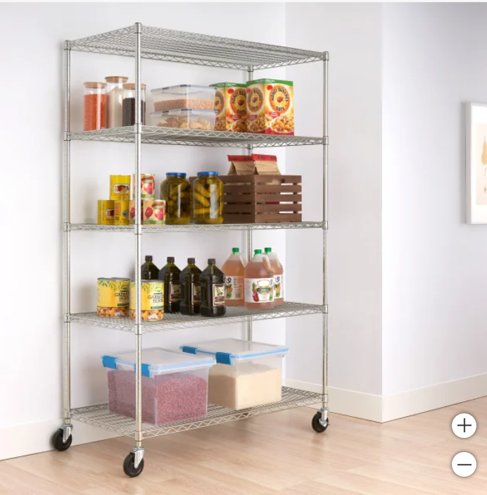 5 Tier Chrome Wire Shelving