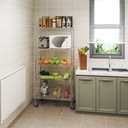 5 Tier Chrome Wire Shelving With baskets