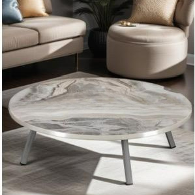  Marble Floor Table 90cm