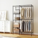 Black Garment Rack with Dustproof Cover