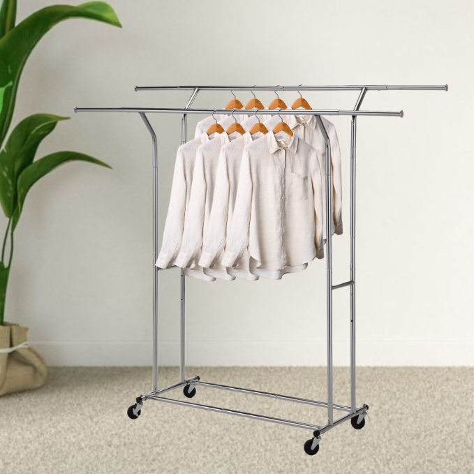 Two Bar Garment Rack 187x55x183 cm