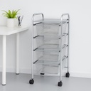 4 Tier Mesh Drawer Storage Trolly