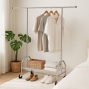  Single Garment Rack Extension Bar 160-190x48x190 cm