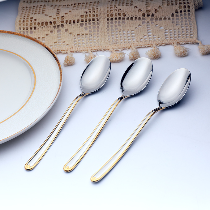 Ava Table Spoon With Gold Touch - Set of 3
