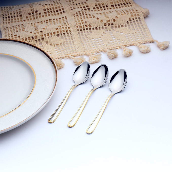 Ava Tea Spoon With Gold Touch - Set of 3