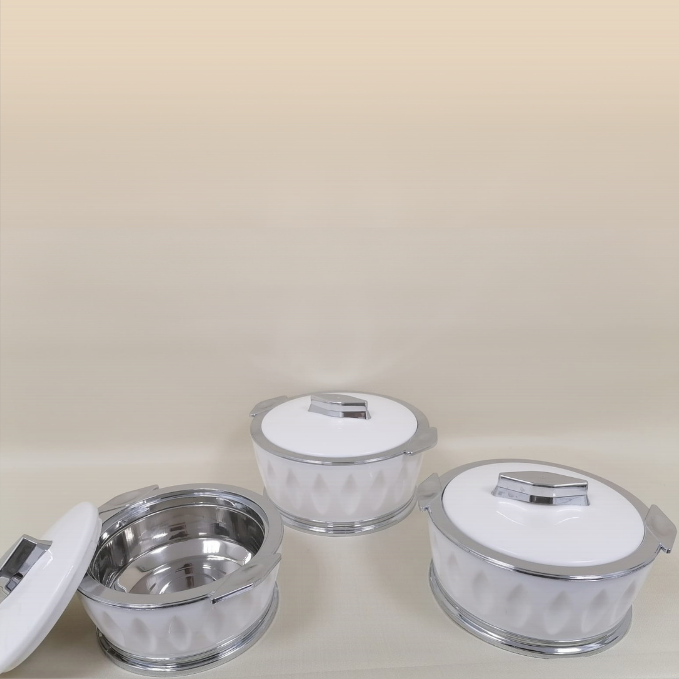 3-Piece Plastic Food Warmer Set 