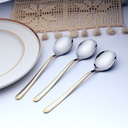 Ava Soup Spoon With Gold Touch - Set of 3 