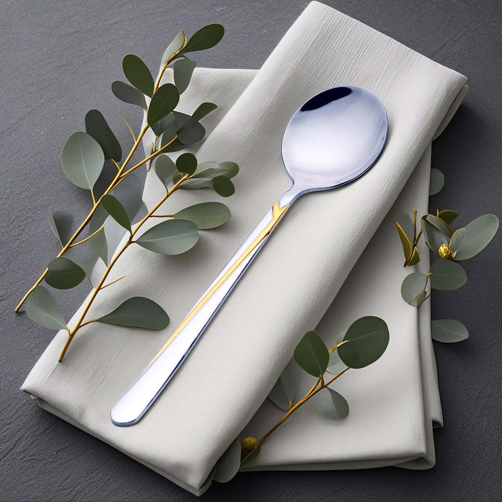 ملعقة شوربة فيدا بلمسة ذهبية - طقم من 3 قطع