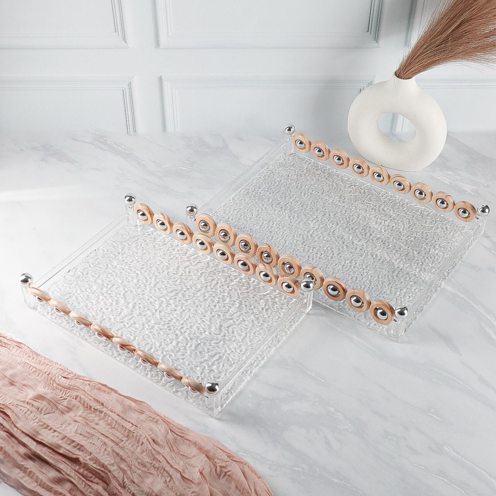 Acrylic Tray Set, 2 Pieces