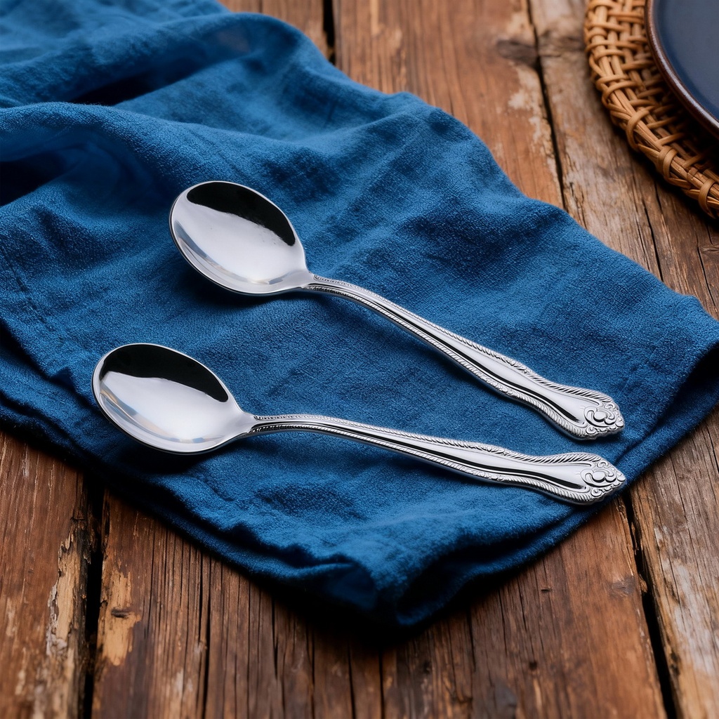 ملعقة شوربة ريڤارا استيل  - طقم من 6 قطع
