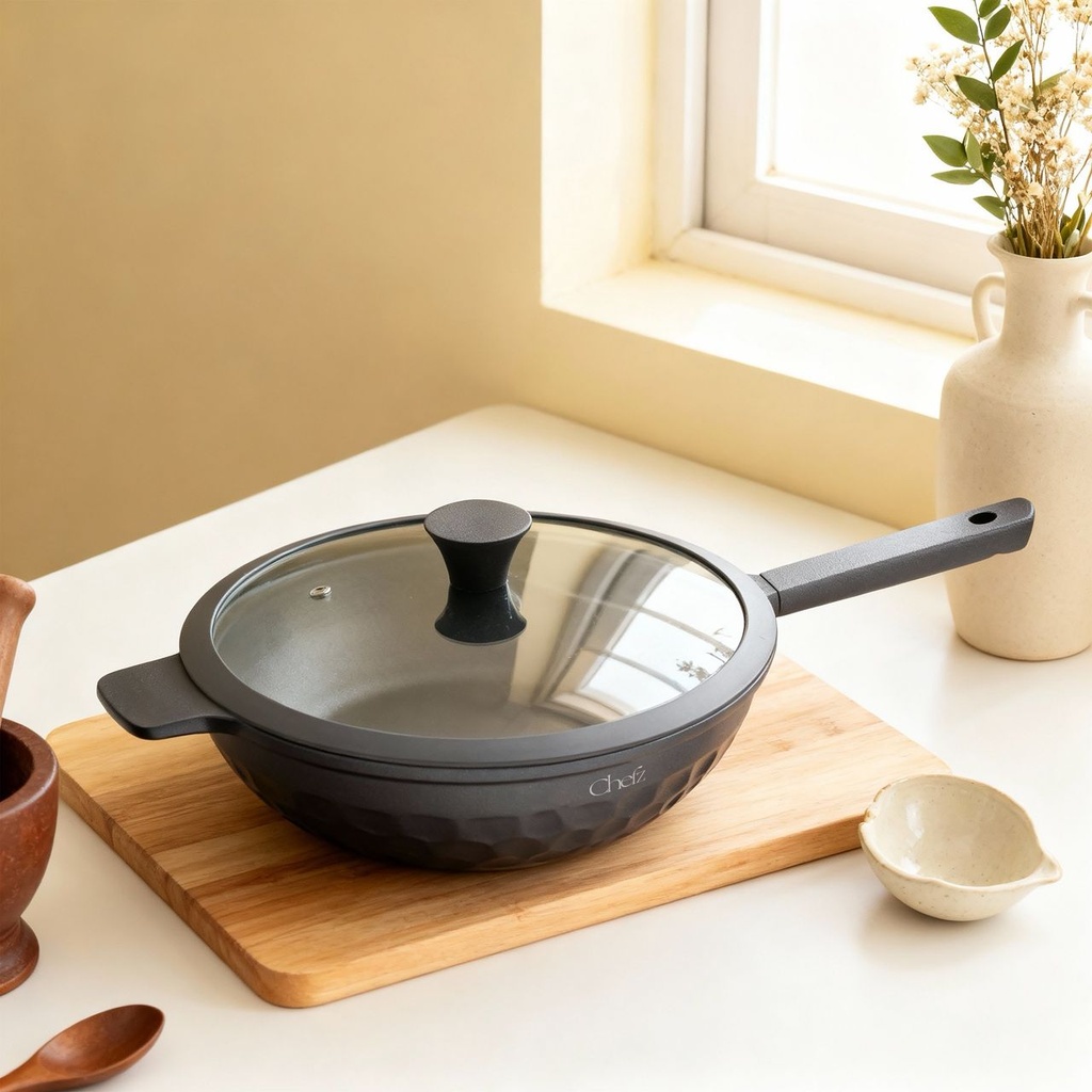 Chefz Tefal Deep Fry Pan with Lid 32 cm