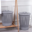 Round Grey Laundry Basket