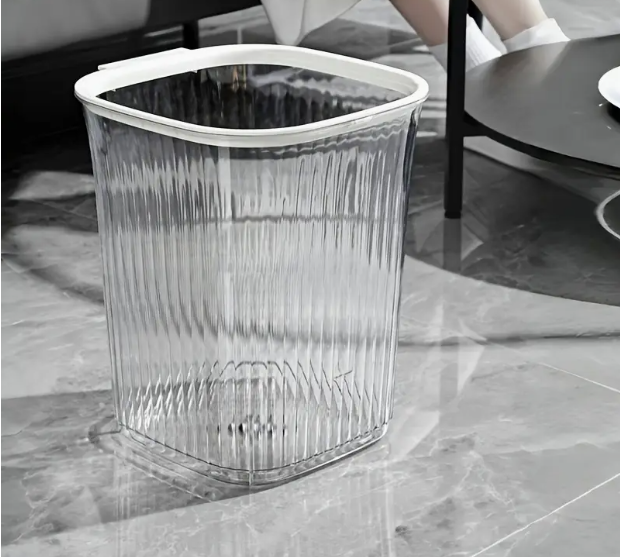 Square Acrylic Trash Can