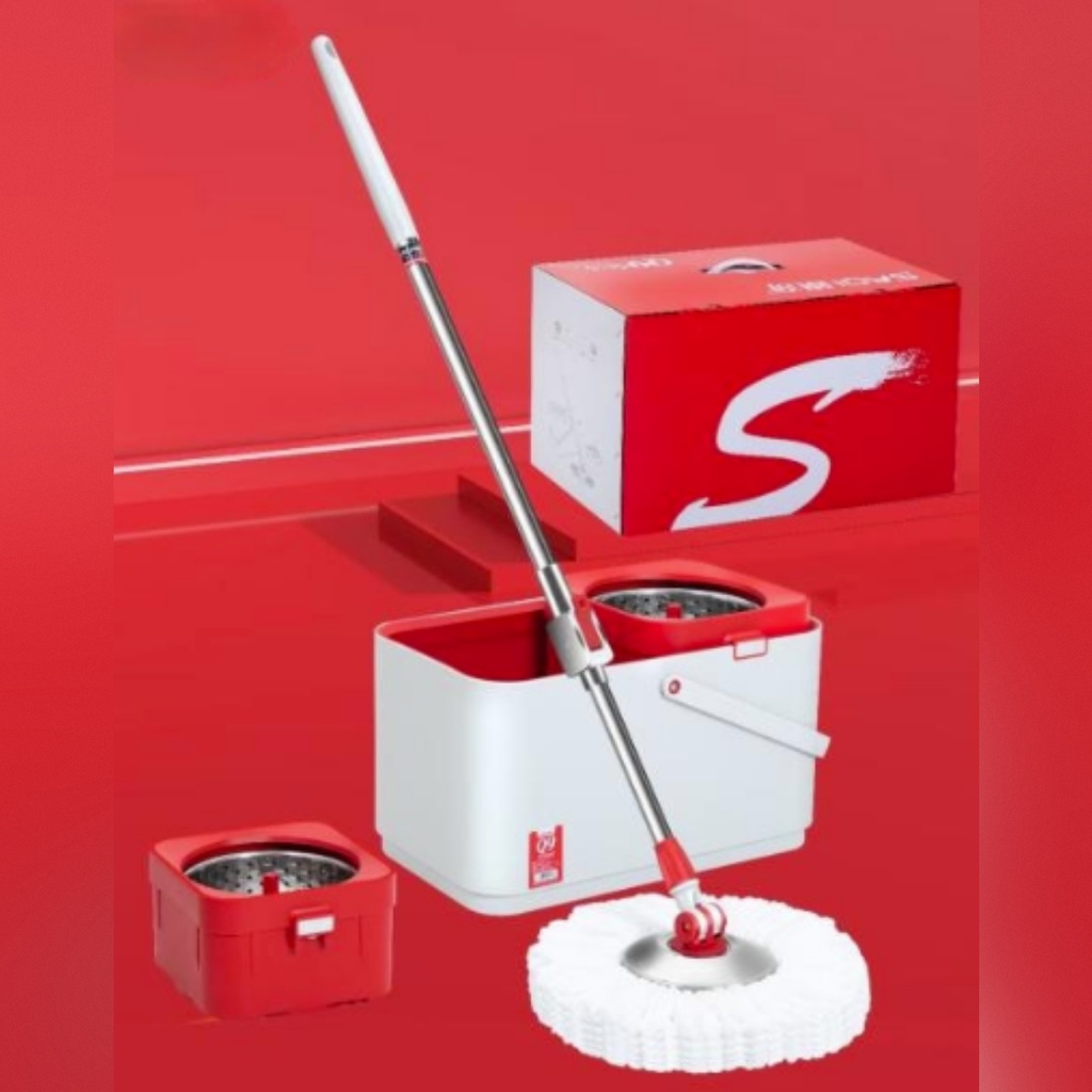 Cleaning Round Mop and Bucket