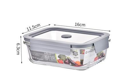 Grey Borosilicate Glass Food Containers – Microwave Safe