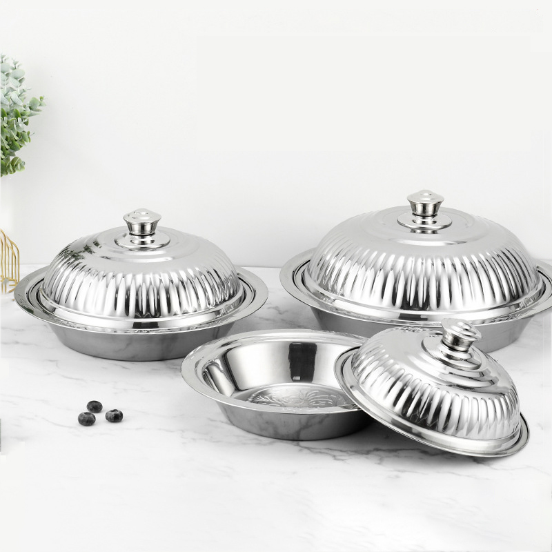 Multi-Size S.S Serving Tray with Lid (30–60 cm)