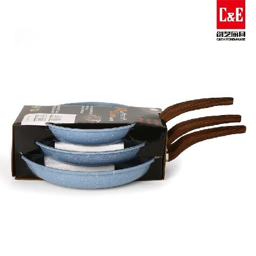 Multi-Color 3-Piece Frying Pan Set – 20/24/28 cm