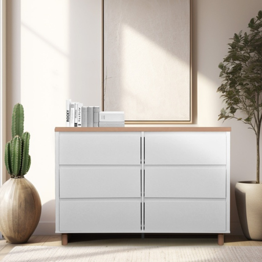 [DR-CSDAK6D-WHT] Chest of 6 Drawers  