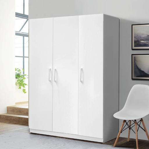 [WRD-LILY3D-WHT] Lily 3-Door Wardrobe 