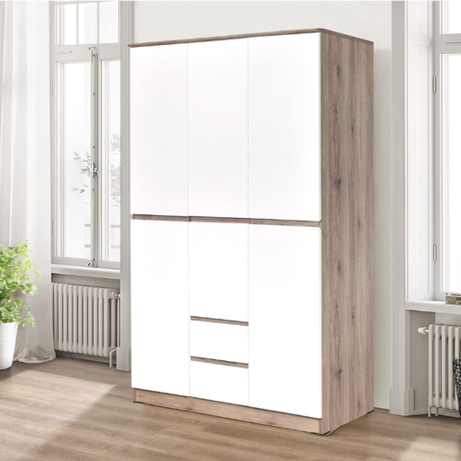 [WRD-LPM-SRM] Santorini 3-Door Wardrobe with Drawers
