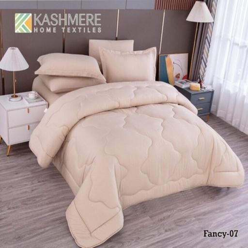 KASHMERE Double Bed Comforter Plain 6pc Set
