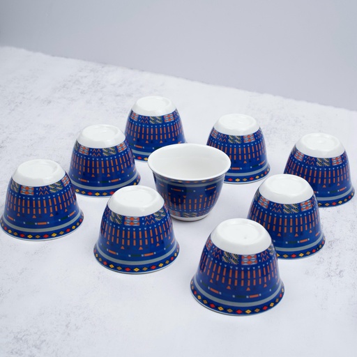[100980] Traditional Arabic Coffee Cup Set – Blue