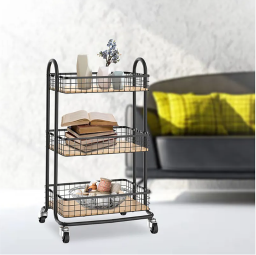 [WK830291]  3-Tier Stainless Steel Cart