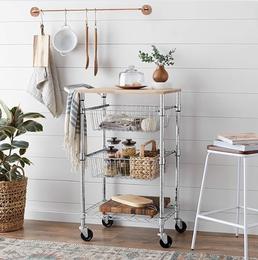 [BK603595B4RCW] 4 Tier Chrome Wire Basket