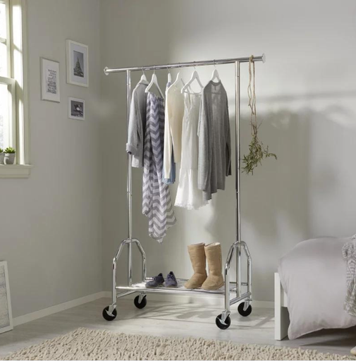 [AC6036-CR-L120] Stainless Steel Garment Rack 175x120 cm 