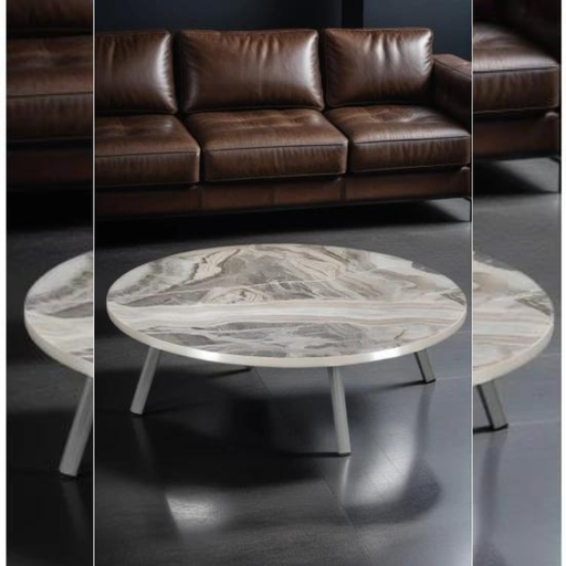 [S-00070]  Marble Floor Table 70cm