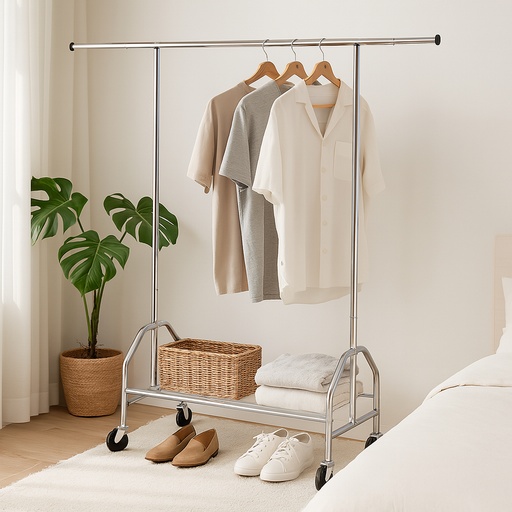 [FGHS-5101]  Single Garment Rack Extension Bar 160-190x48x190 cm