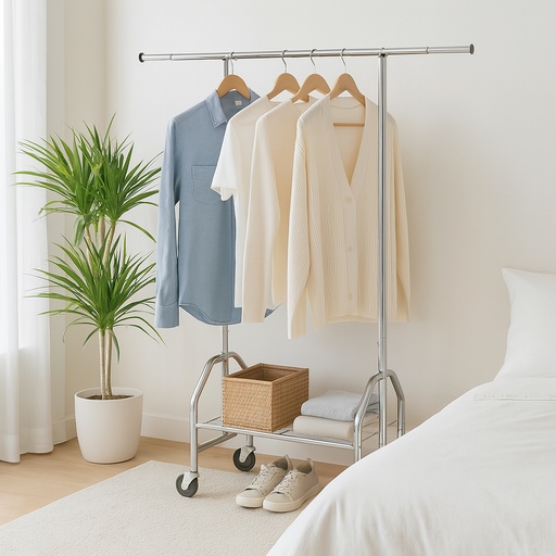 [FGHS-5102] Single Garment Rack Extension Bar 130-160x48x190 cm
