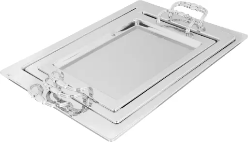 [016-0015] Saif Plus Farah Tray Set – Silver