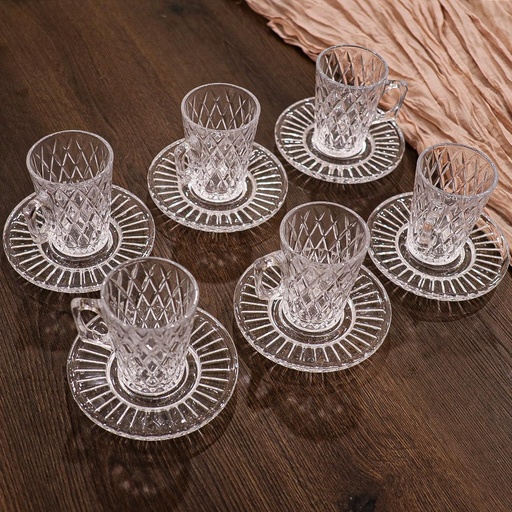 [TG8007090] 6-Piece Crystal Tea Glass Set 