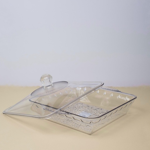 [L5461]  Square Pastry Tray with Lid 