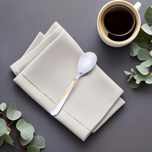 [D954G-5] Veda Coffee Spoon with Gold Touch - Set of 6