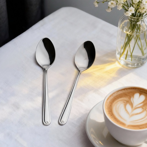 [D874M-3]  Valora Tea Spoon S.S - Set of 6
