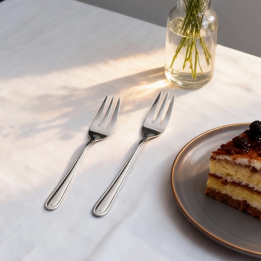 [D874M-4] Valora Cake Fork S.S - Set of 6