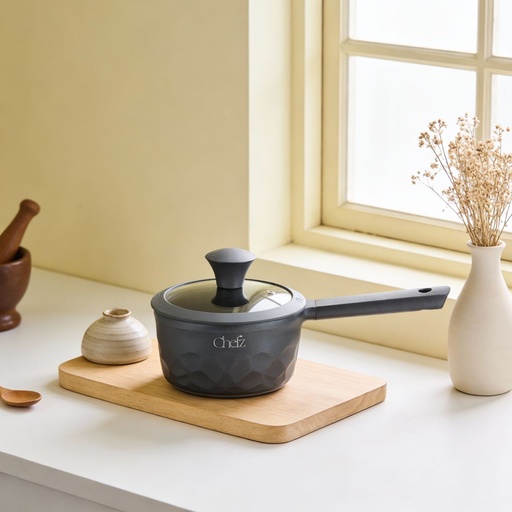 [BM40-16] كسرولة شيفز تيفال مع غطاء  16 سم