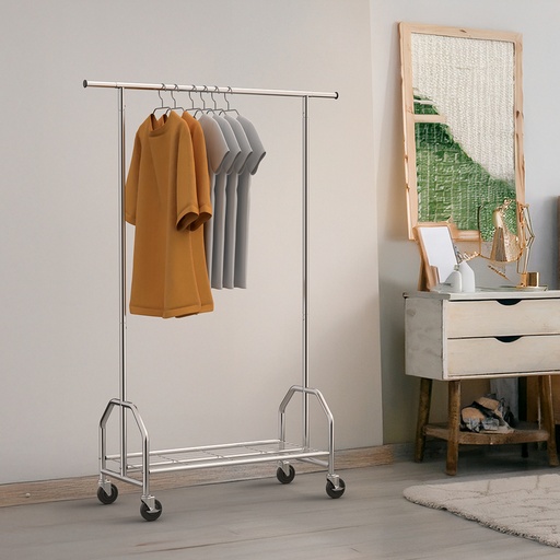 [AC6036-CR-L105] Taiwanese Stainless Steel Clothes Rack – Adjustable 105–135 cm