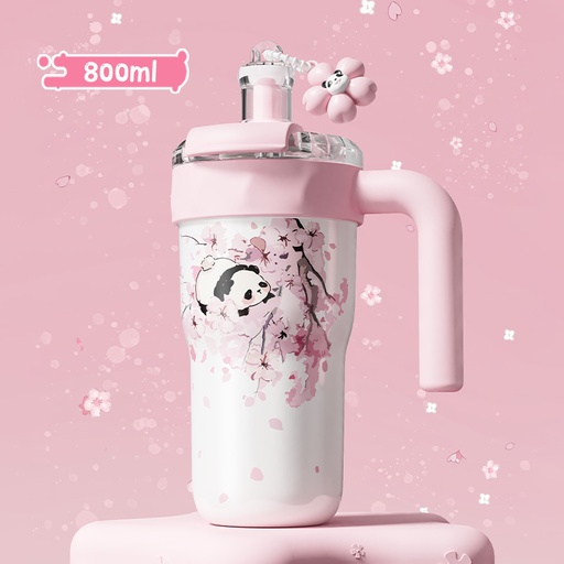 [D9316-800] Diller Sakura Panda Spring Insulated Mug