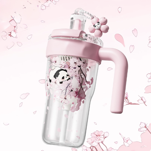 [D2513-860] Diller Sakura Panda Spring Plastic Mug