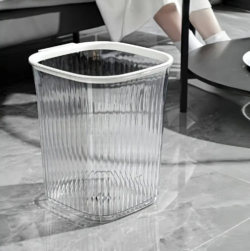 [MJ-0718 (Large)] Square Acrylic Trash Can